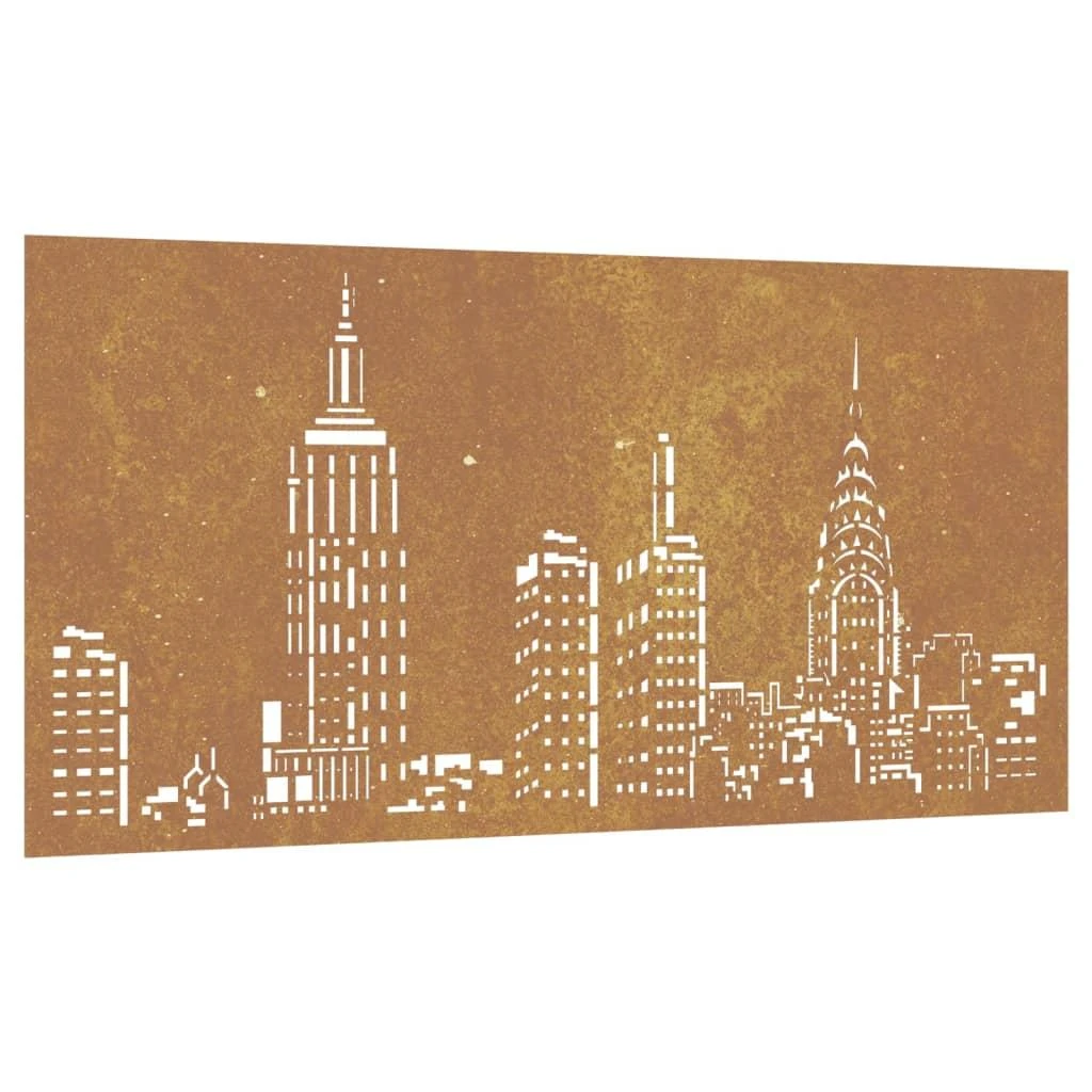Nuotraukų rėmelis Sodo sienos dekoracija, 105x55cm, corten plienas, panorama
