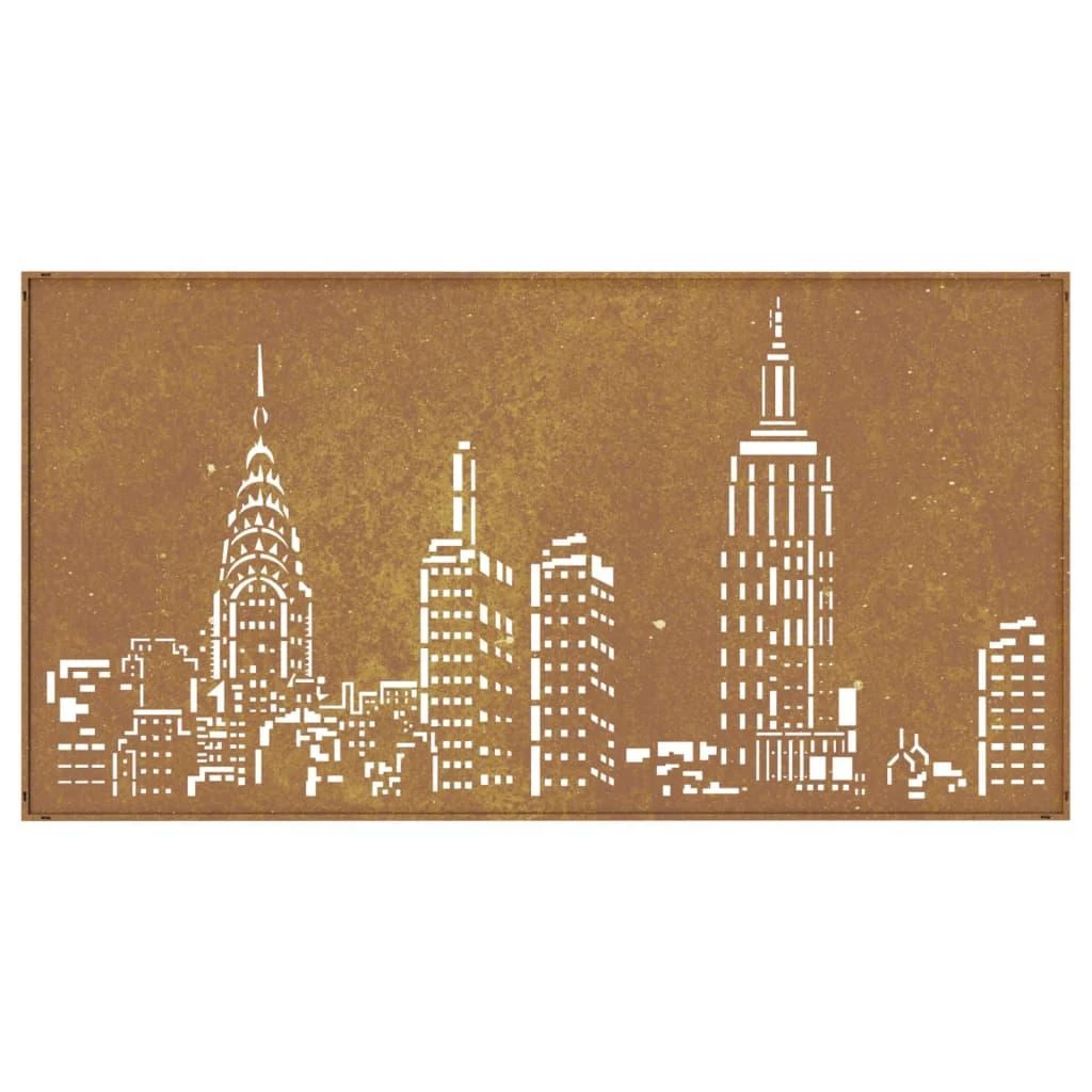 Nuotraukų rėmelis Sodo sienos dekoracija, 105x55cm, corten plienas, panorama