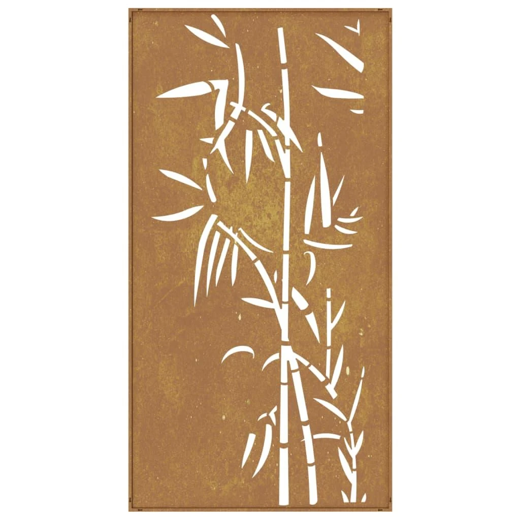Nuotraukų rėmelis Sodo sienos dekoracija, 105x55cm, corten plienas, bambukas