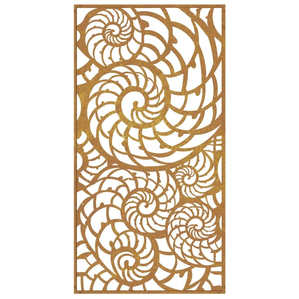 Nuotraukų rėmelis Sodo sienos dekoracija, 105x55cm, corten plienas, kriauklės