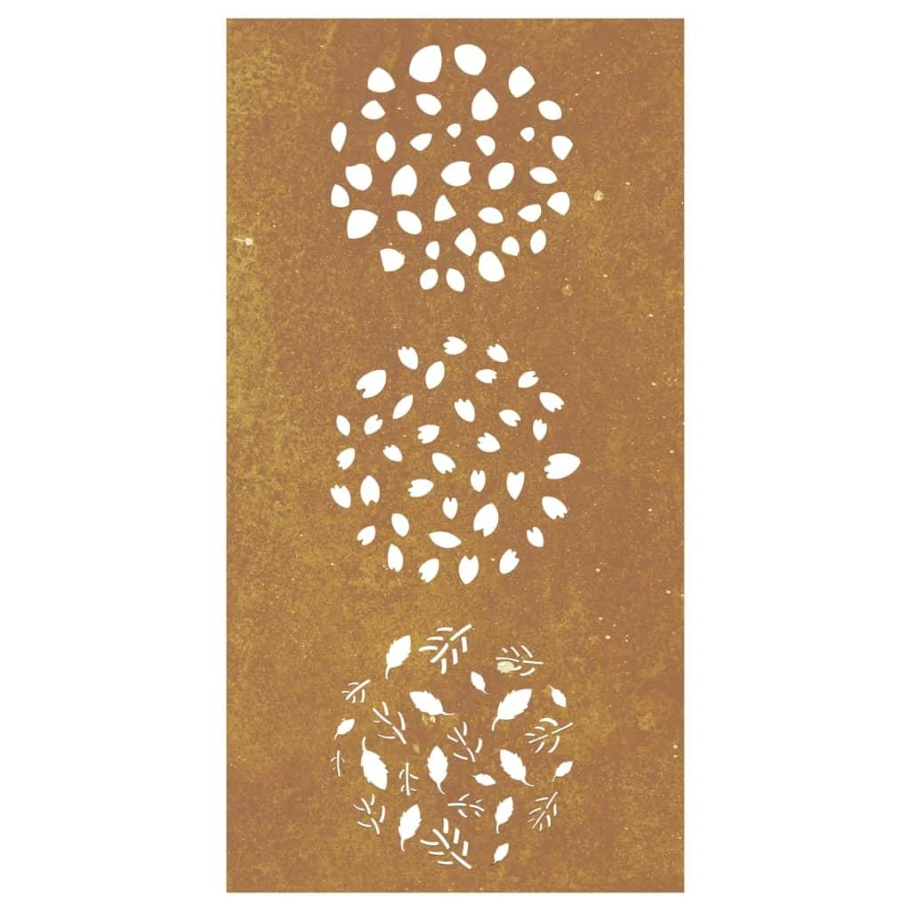 Nuotraukų rėmelis Sodo sienos dekoracija, 105x55cm, corten plienas, lapų dizaino