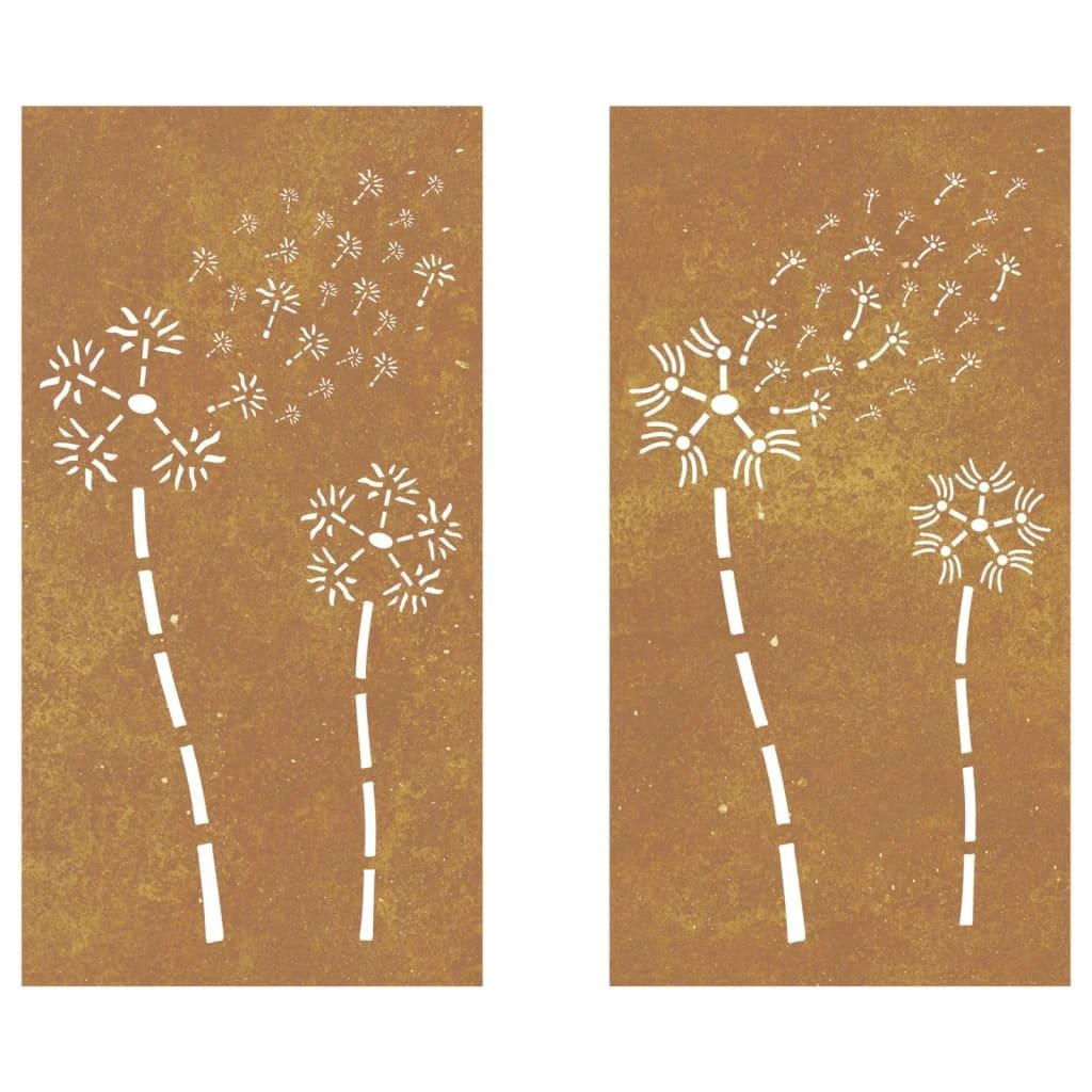 Nuotraukų rėmelis Sodo sienos dekoracija, 2 dalių, 105x55cm, corten plienas