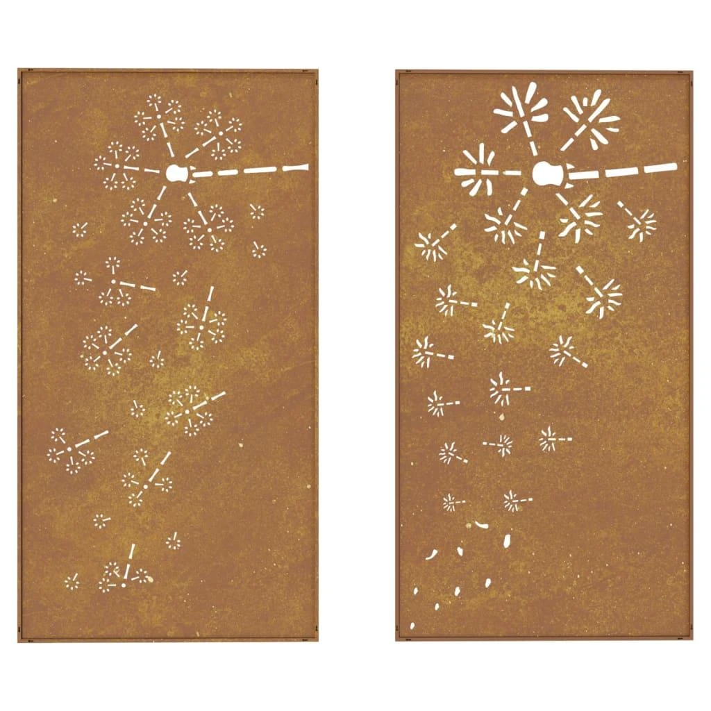 Nuotraukų rėmelis Sodo sienos dekoracija, 2 dalių, 105x55cm, corten plienas
