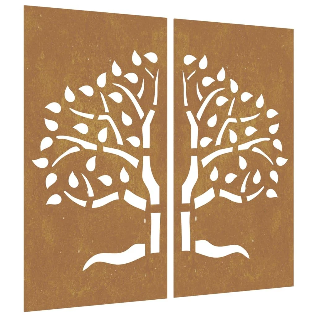 Nuotraukų rėmelis Sodo sienos dekoracija, 2 dalių, 105x55cm, corten plienas