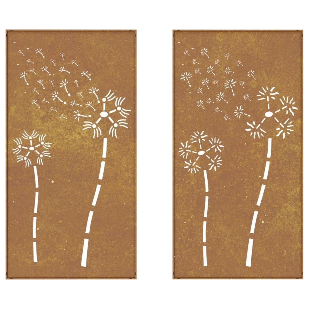 Nuotraukų rėmelis Sodo sienos dekoracija, 2 dalių, 105x55cm, corten plienas