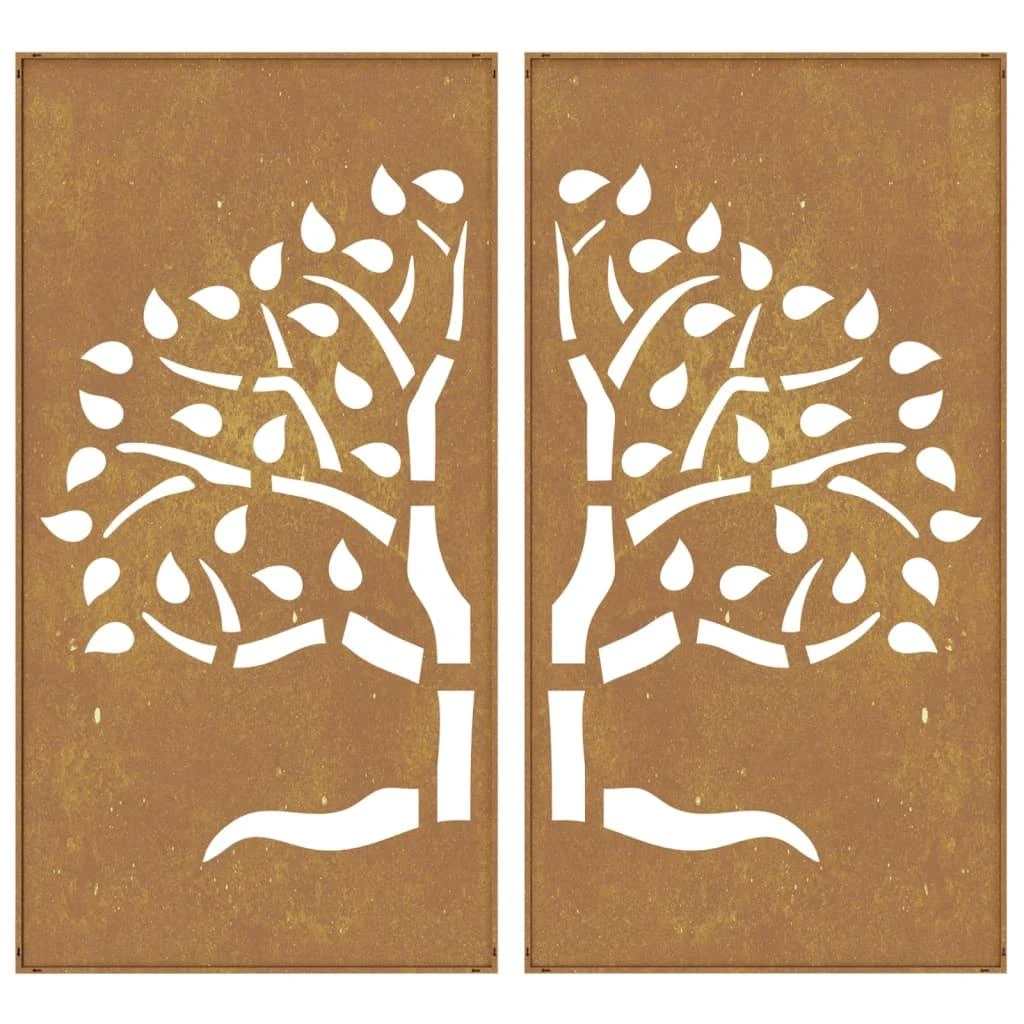 Nuotraukų rėmelis Sodo sienos dekoracija, 2 dalių, 105x55cm, corten plienas