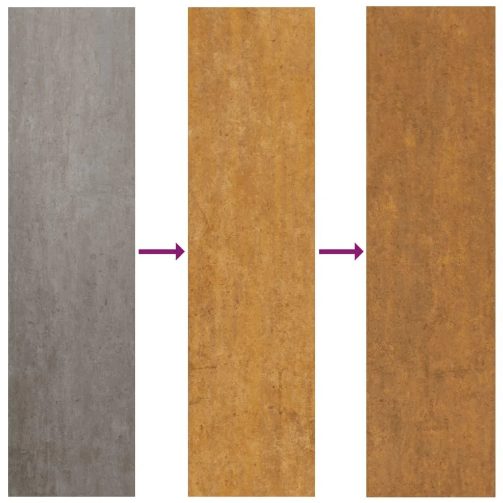 Nuotraukų rėmelis Sodo sienos dekoracija, 2 dalių, 105x55cm, corten plienas
