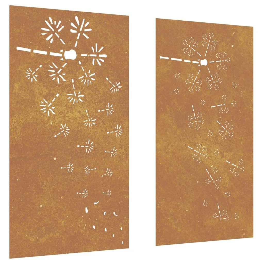 Nuotraukų rėmelis Sodo sienos dekoracija, 2 dalių, 105x55cm, corten plienas