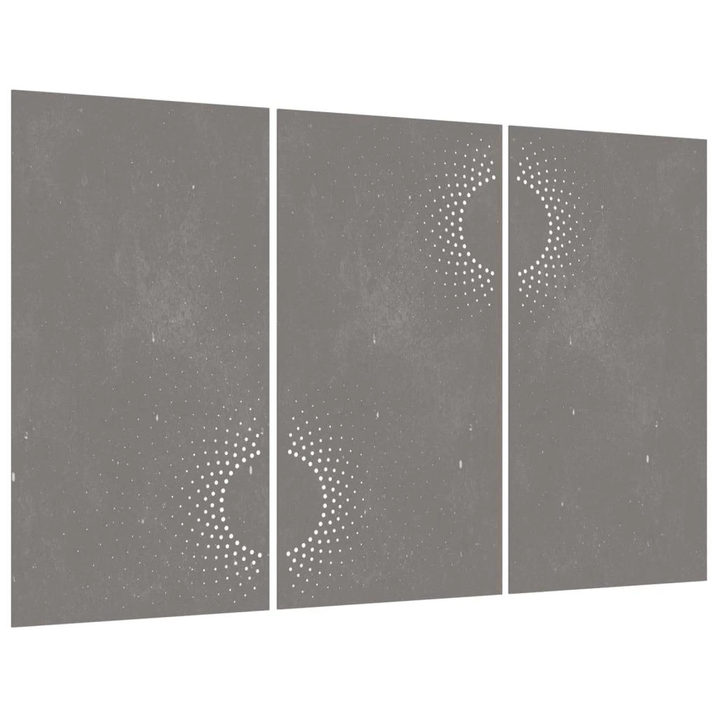 Nuotraukų rėmelis Sodo sienos dekoracija, 3 dalių, 105x55cm, corten plienas