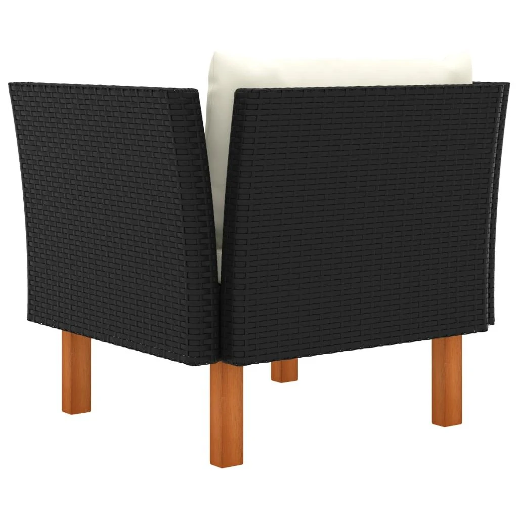 Sodo sofa, poliratanas ir eukalipto medienos masyvas