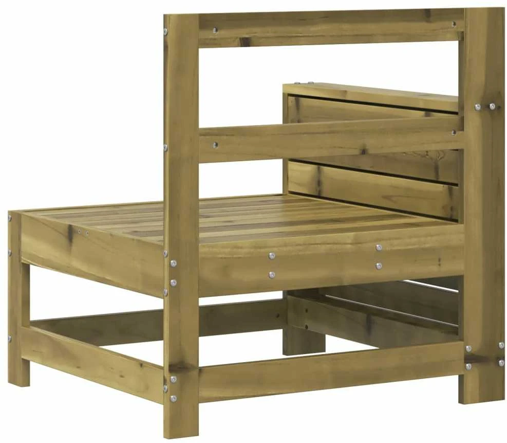 Sodo sofos dalis, 69x62x70,5cm, impregnuota pušis, su porankiu