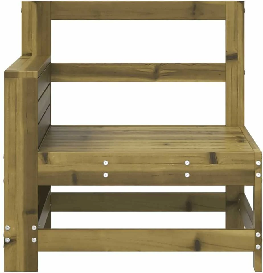 Sodo sofos dalis, 69x62x70,5cm, impregnuota pušis, su porankiu