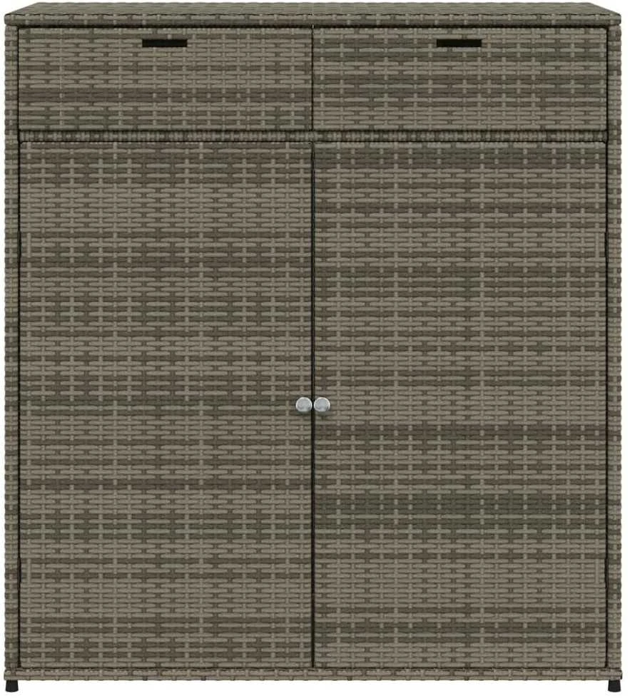 Sodo spintelė daiktams, pilka, 105x55x113cm, poliratanas
