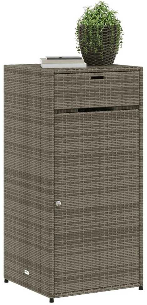 Sodo spintelė daiktams, pilka, 55x55x111cm, poliratanas