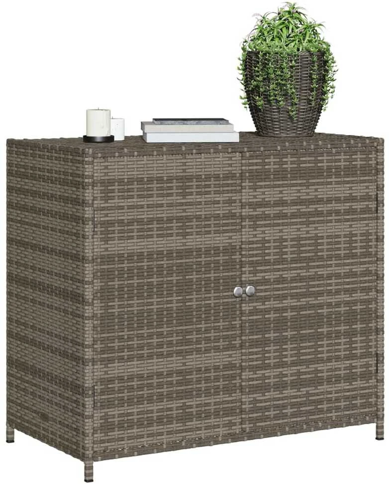 Sodo spintelė daiktams, pilka, 83x45x76cm, poliratanas