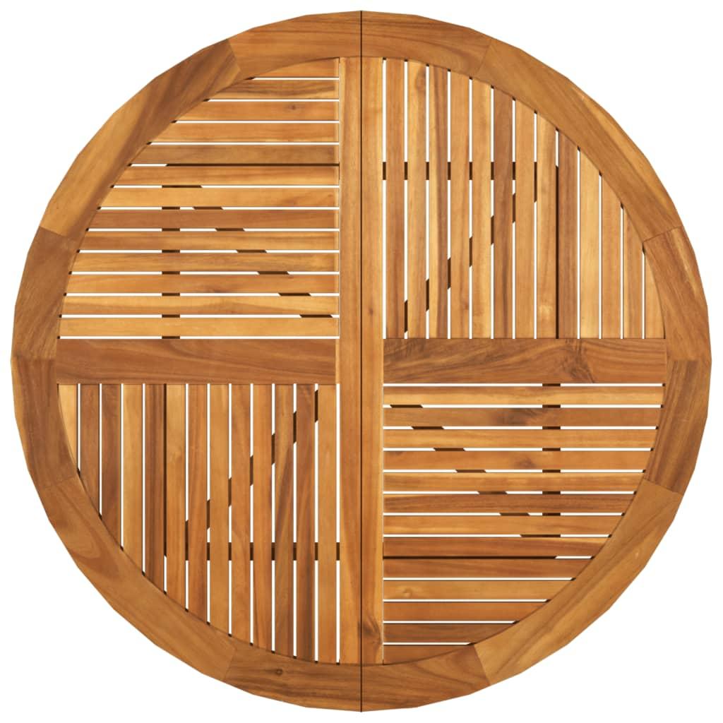 Sodo stalas, 110cm skersmens, akacijos medienos masyvas