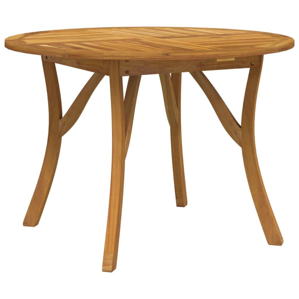 Sodo stalas, 110cm skersmens, akacijos medienos masyvas