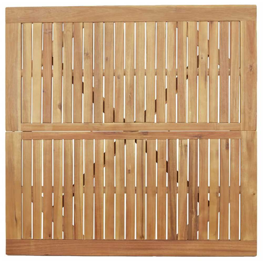 Sodo stalas, 110x110x75cm, akacijos masyvas, kvadratinis