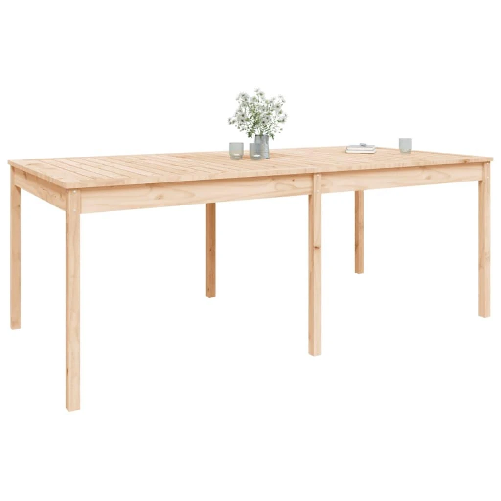 Sodo stalas, 203,5x100x76cm, pušies medienos masyvas