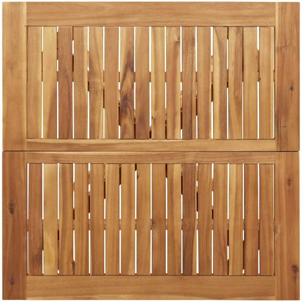 Sodo stalas, 85x85x75cm, akacijos medienos masyvas, kvadratinis
