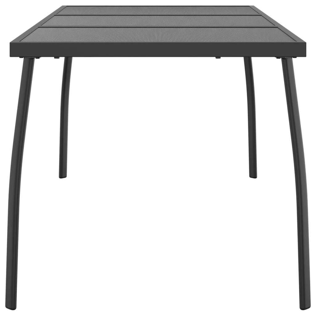 Sodo stalas, antracito, 165x80x72cm, plienas, tinklelis