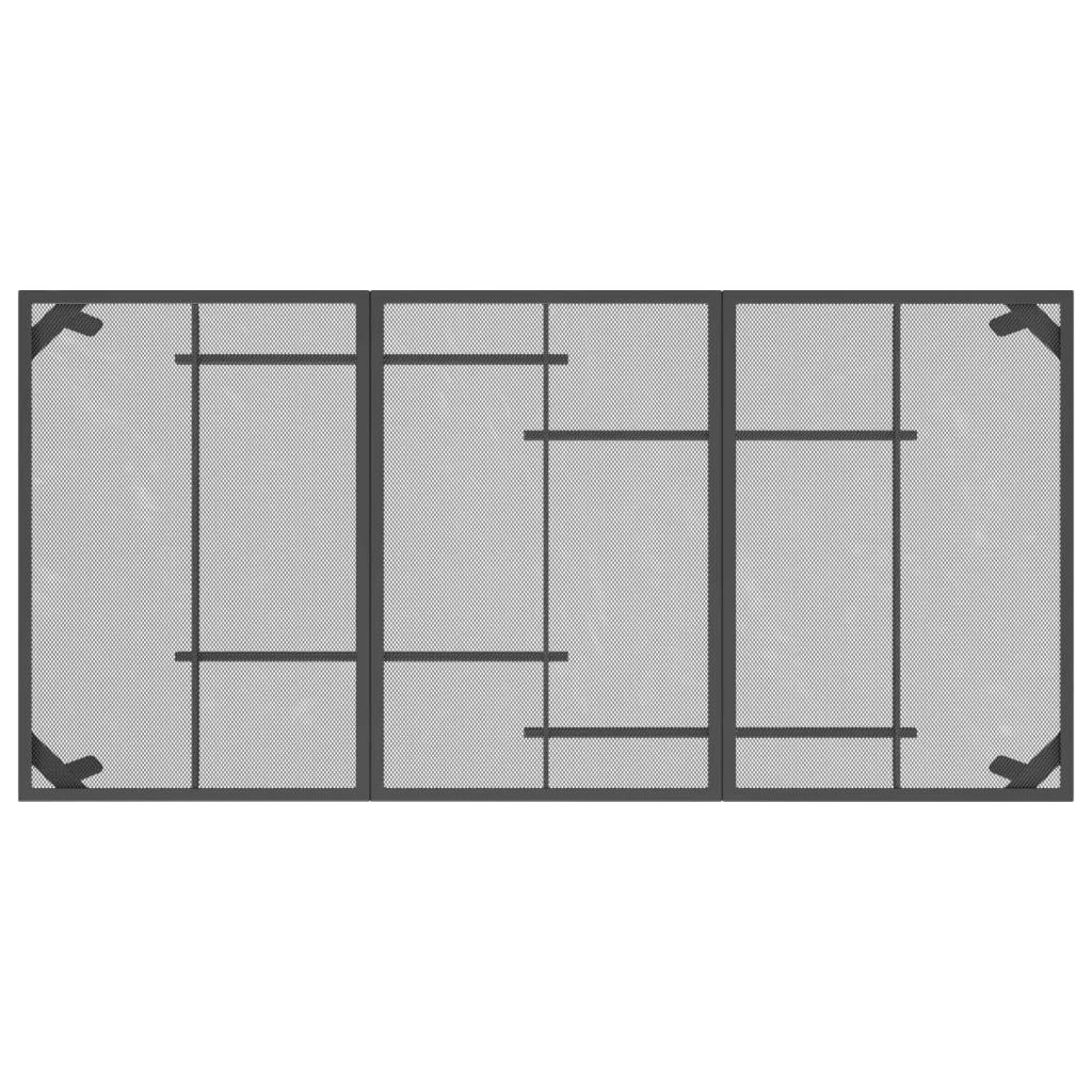 Sodo stalas, antracito, 165x80x72cm, plienas, tinklelis