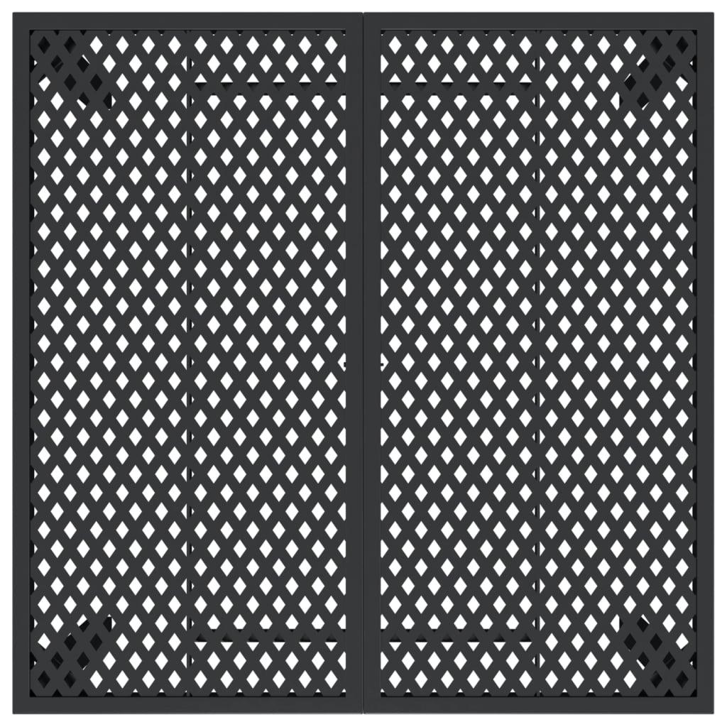 Sodo stalas, antracito spalvos, 100x100x72cm, plienas