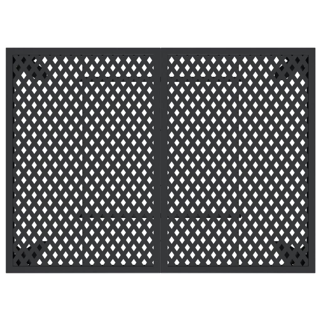 Sodo stalas, antracito spalvos, 110x80x72cm, plienas