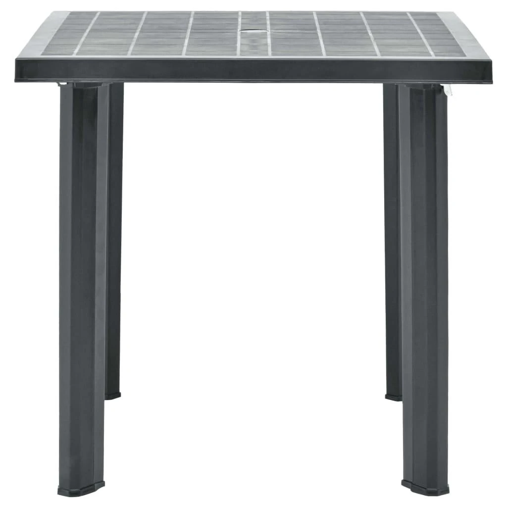 Sodo stalas, antracito spalvos, 80x75x72cm, plastikas