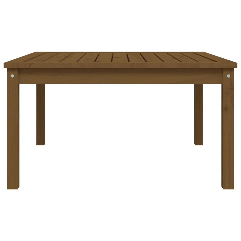 Sodo stalas, medaus rudas, 82,5x82,5x45cm, pušies masyvas