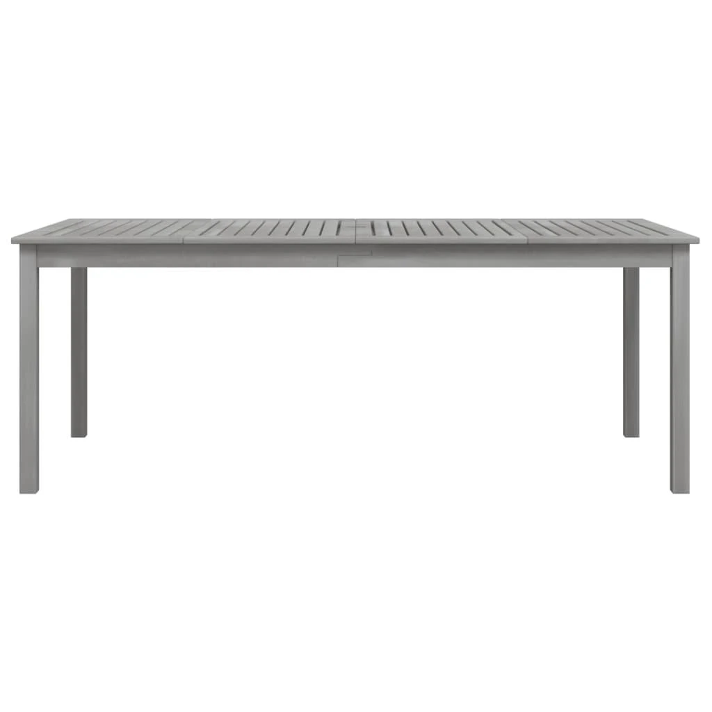 Sodo stalas, pilkas, 200x100x75cm, akacijos medienos masyvas