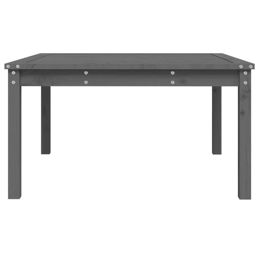 Sodo stalas, pilkas, 82,5x82,5x45cm, pušies medienos masyvas