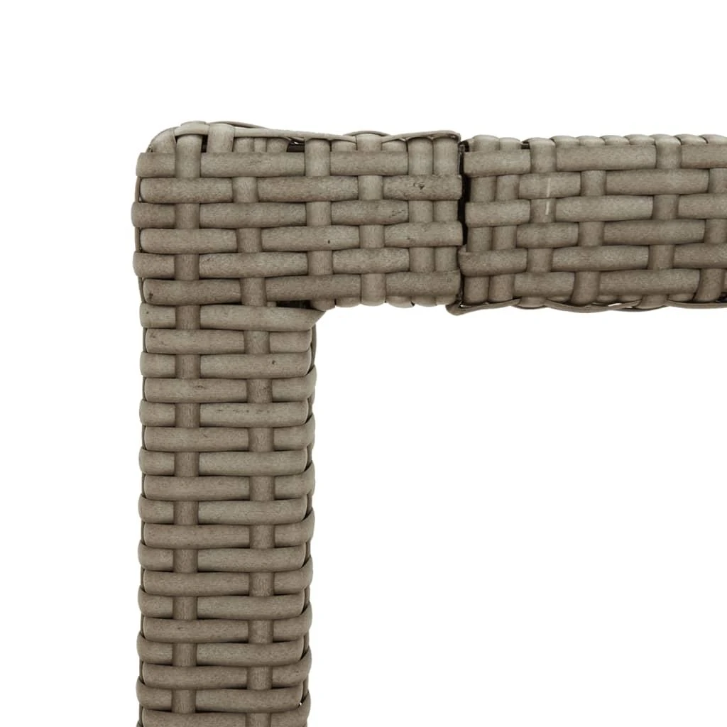 Sodo stalas, smėlio, 190x90x75cm, grūdintas stiklas/poliratanas