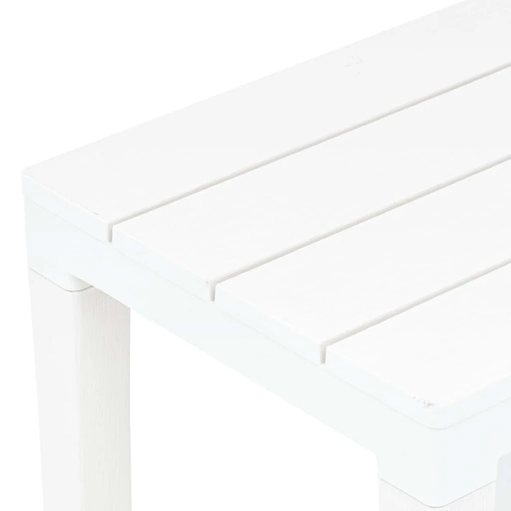 Lauko baldų komplektas Sodo stalas su 2 suoliukais, baltos spalvos, plastikas