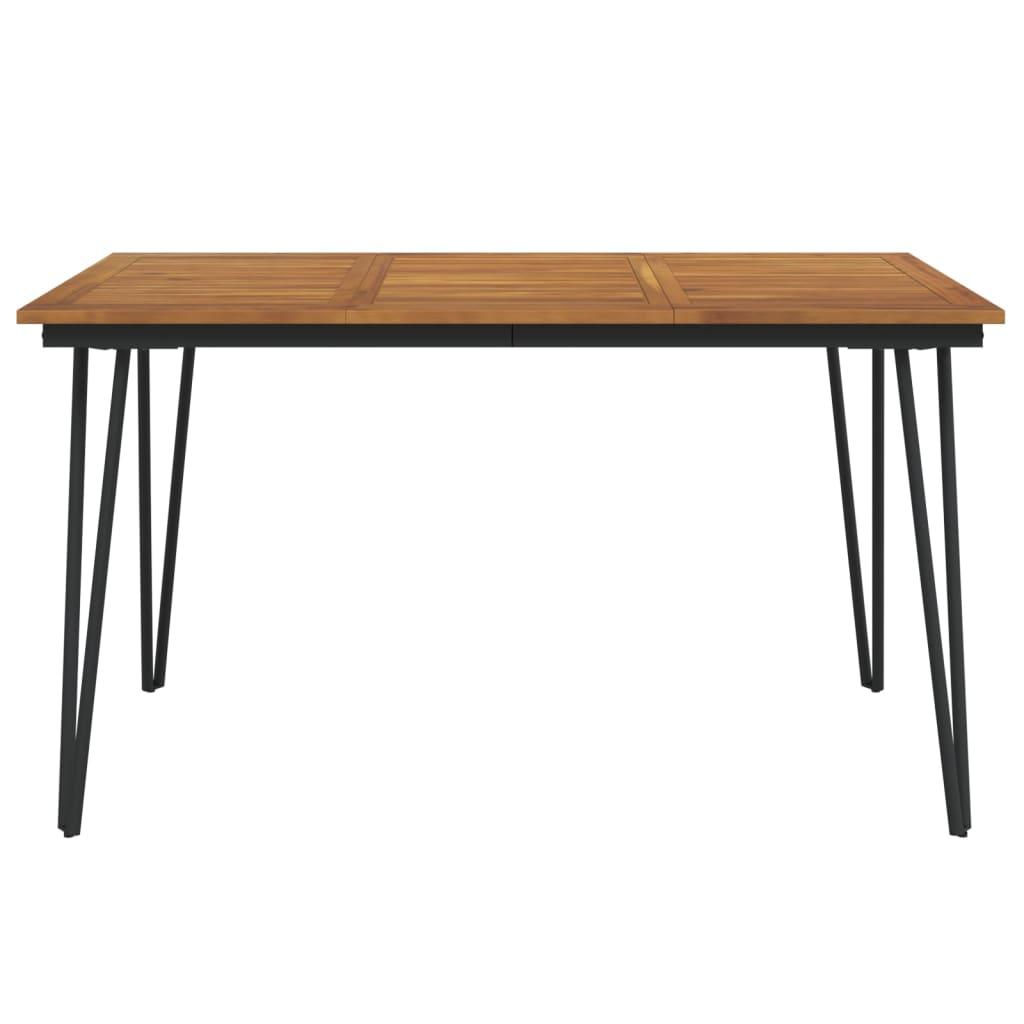 Sodo stalas su segtuko formos kojomis, 140x80x75cm, akacija