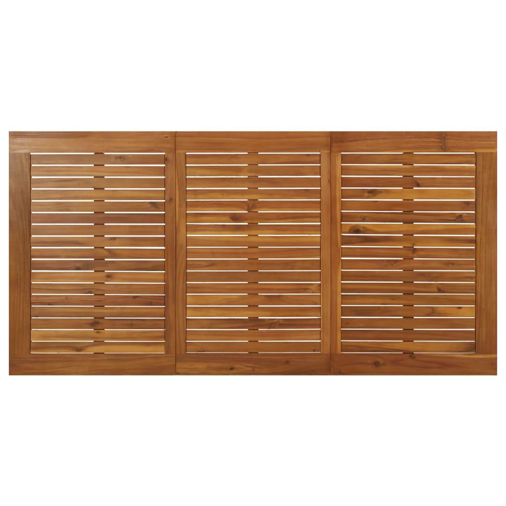 Sodo stalas su segtuko formos kojomis, 140x80x75cm, akacija