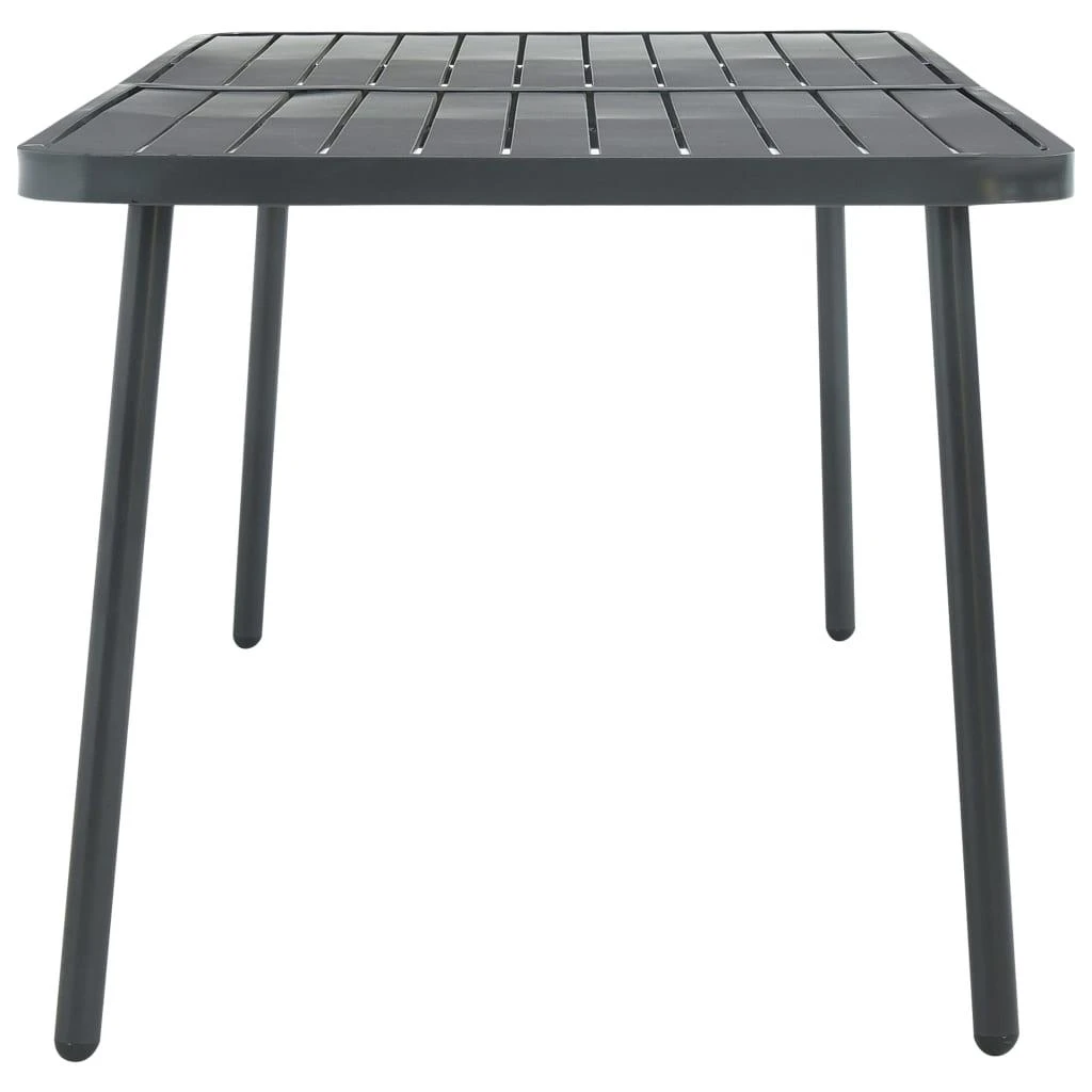 Sodo stalas, tamsiai pilkos spalvos, 180x83x72cm, plienas