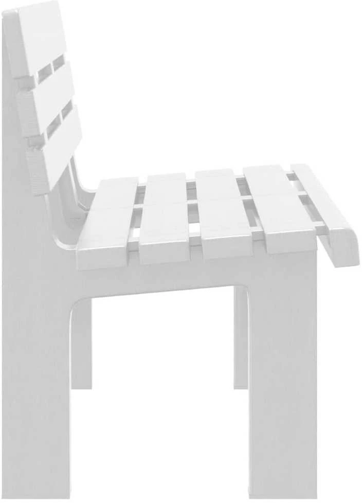 Sodo suoliukas, baltos spalvos, 110x52x71cm, polipropilenas