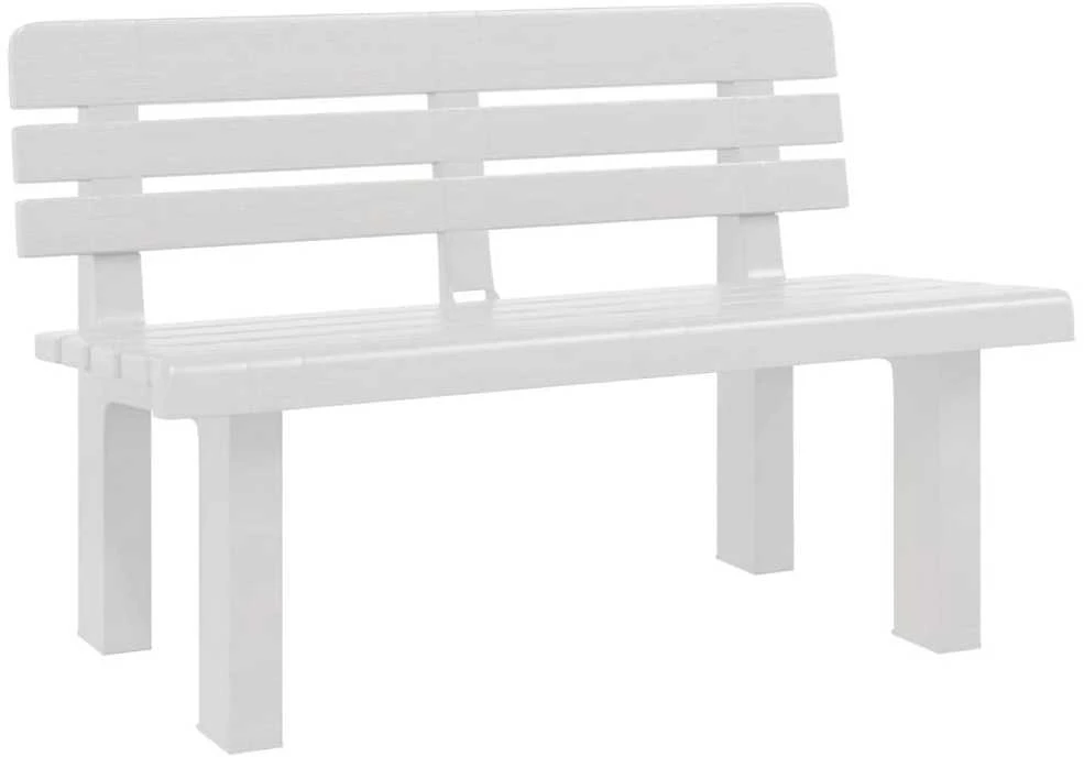 Sodo suoliukas, baltos spalvos, 110x52x71cm, polipropilenas