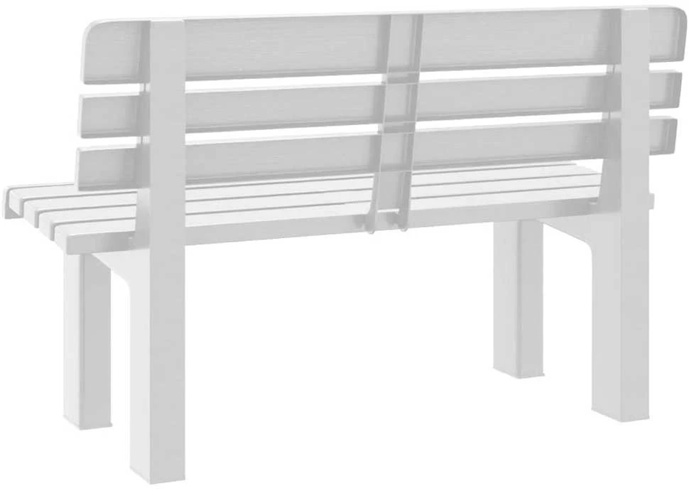 Sodo suoliukas, baltos spalvos, 110x52x71cm, polipropilenas