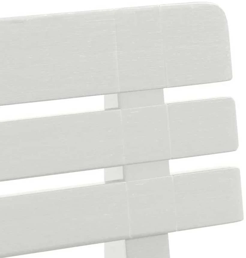 Sodo suoliukas, baltos spalvos, 110x52x71cm, polipropilenas