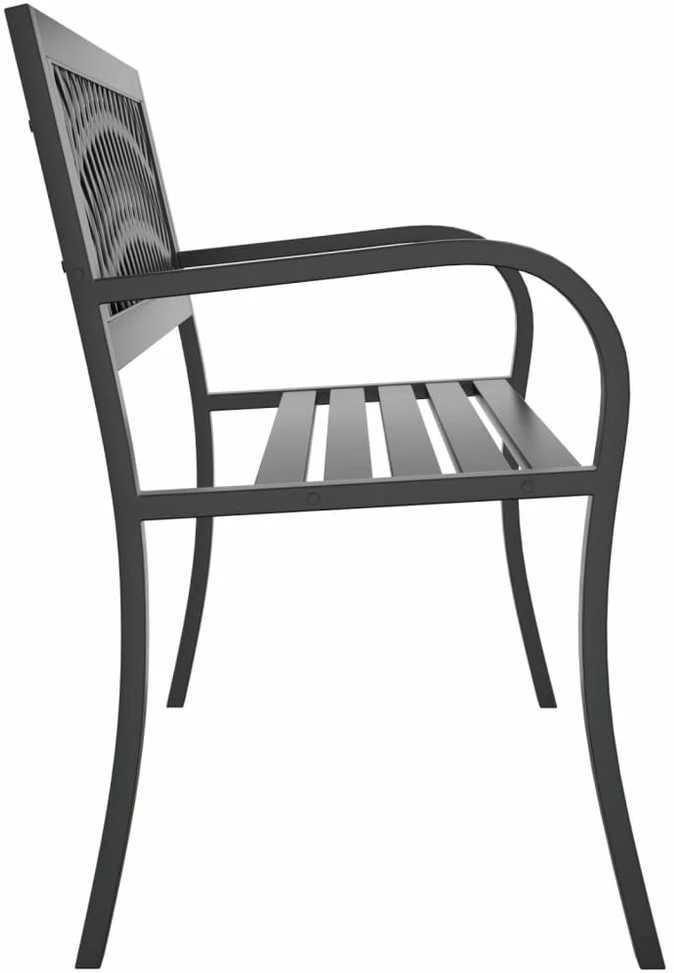 Sodo suoliukas, juodos spalvos, 120cm, plienas