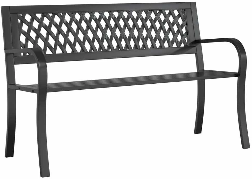 Sodo suoliukas, juodos spalvos, 120cm, plienas