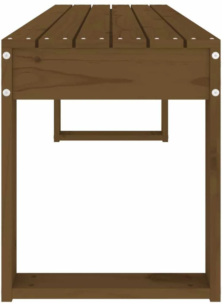 Sodo suoliukas, medaus rudas, 110x38x45cm, pušies masyvas