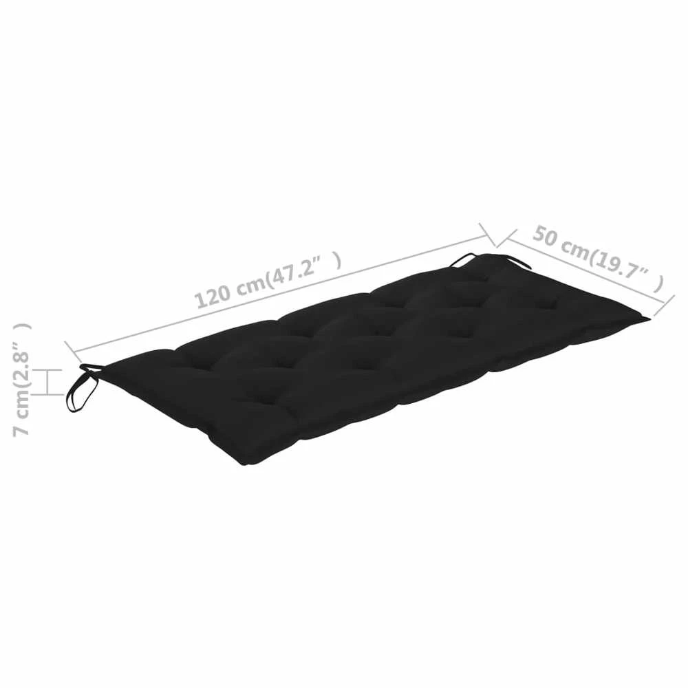 Sodo suoliukas su pagalvėle, 120cm, akacijos medienos masyvas