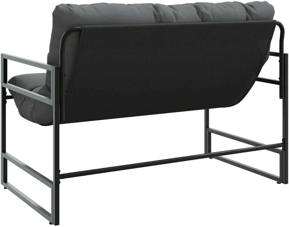 Sodo suoliukas su pagalvėle, antracito spalvos, 113cm, plienas