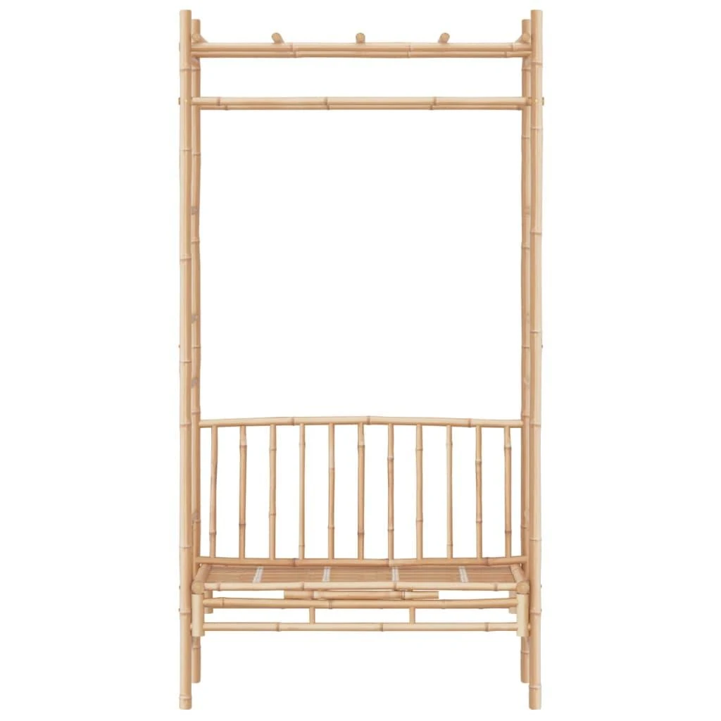 Sodo suoliukas su pergole, 116cm, bambukas