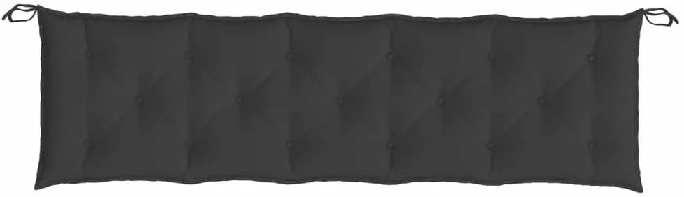 Sodo suoliuko pagalvėlė, juodos spalvos, 180x50x7cm, audinys