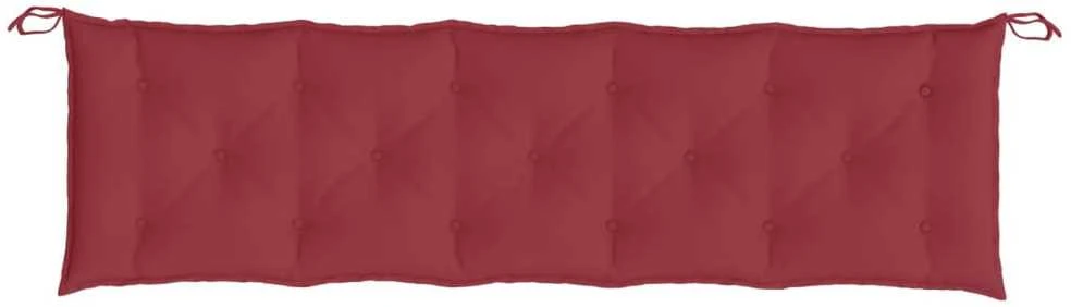 Sodo suoliuko pagalvėlė, vyno raudona, 180x50x7cm, audinys