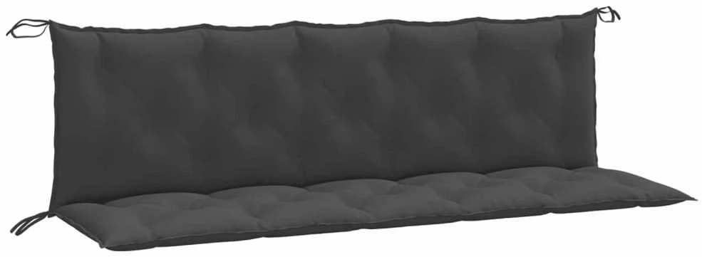 Sodo suoliuko pagalvėlės, 2vnt., antracito, 180x50x7cm, audinys